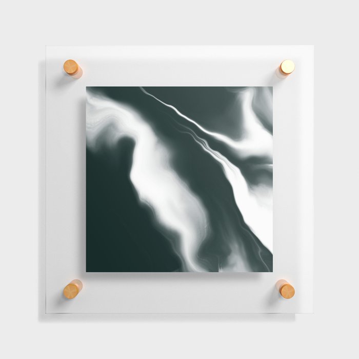 Emerald green Marble Abstract Elegant Floating Acrylic Print