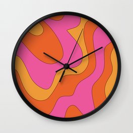 Groovy 60’s and 70's Retro Pattern Wall Clock
