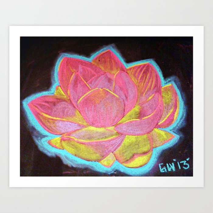 Glowing Lotus Art Print