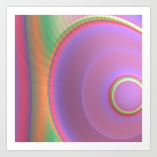 Some Curvy Colors Art Print
