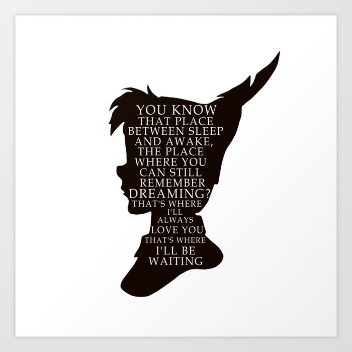 Get Wallpaper Peter Pan Quote That Place Art Print By Maryedenoa Society6 Free