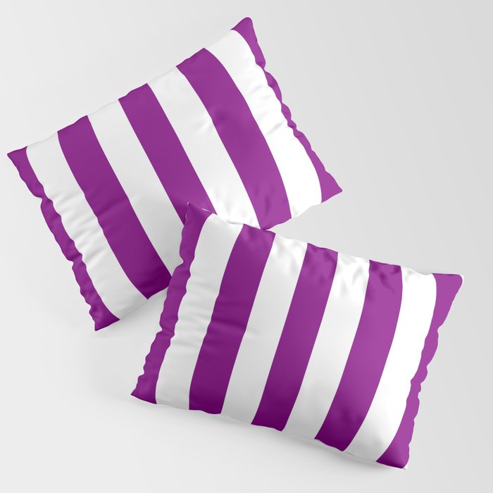 Vertical Stripes (Purple/White) Pillow Sham