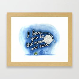 To the Moon and Back Framed Art Print