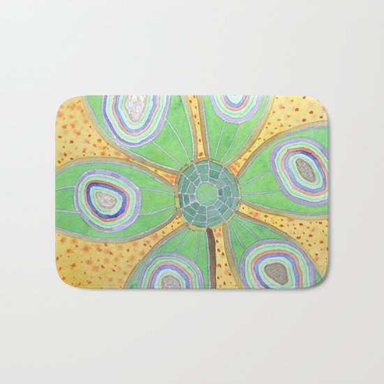 Glamourous Succulent with Rings Bath Mat