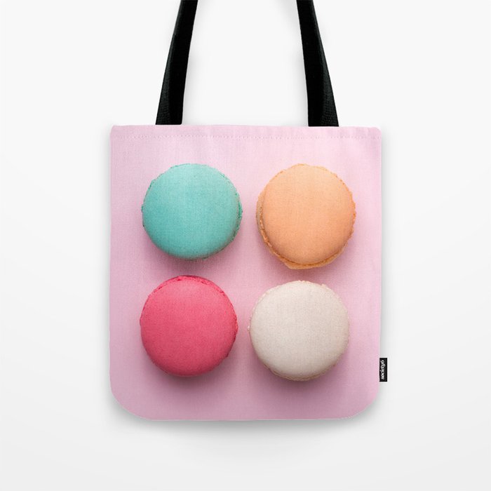 Pink French Macaroons Tote Bag