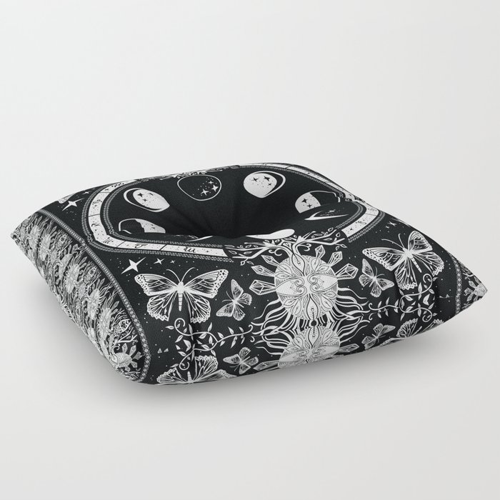 Astrological Moon Phase Magical Witchy  Floor Pillow