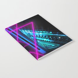 Neon landscape: Pink Triangles Notebook