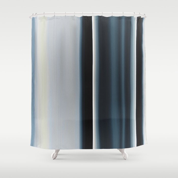 Vertical Blue And White Stripes Shower Curtain By Artaddiction45