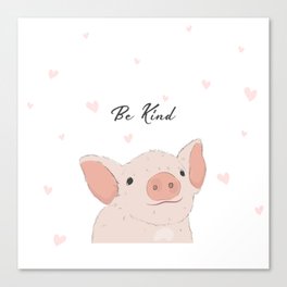 Cute pig Canvas Print