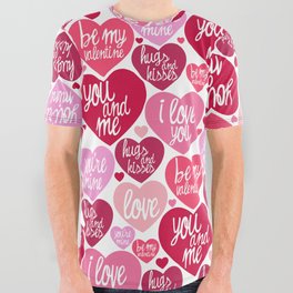 I love you All Over Graphic Tee