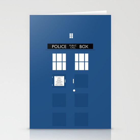 Tardis - Minimalist Stationery Cards