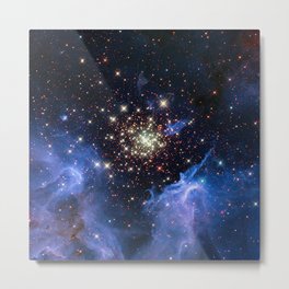 Star Cluster Metal Print | Astronomy, Solar System, Spiral, Photo, Digital Manipulation, Universe, Cosmos, Recolored, Nasa, Purple 