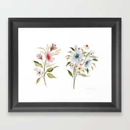 Two Tiny Bouquets Framed Art Print