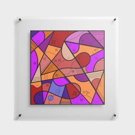Stained Glass Abstract Gothic 1 Floating Acrylic Print