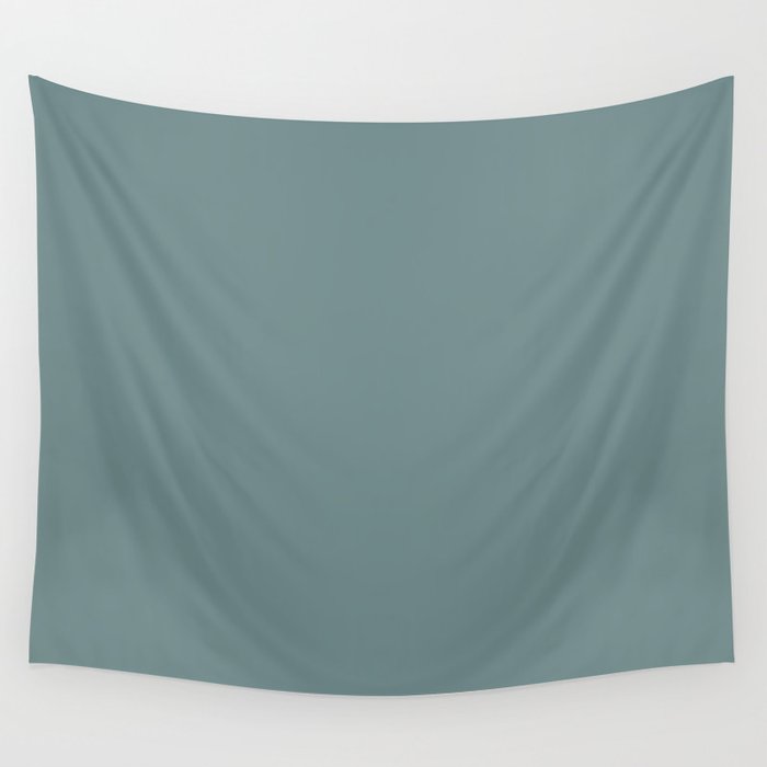 Cool Tropical Blue-Green Solid Color Pairs To Benjamin Moore Aegean Teal 2136-40 2021 Color of the Year Wall Tapestry