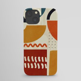 mid century shapes geometric abstract color 2 iPhone Case