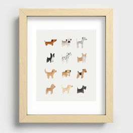 Lots of Cute Doggos Recessed Framed Print