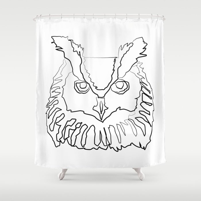 " Halloween Collection " - Owl Face Shower Curtain