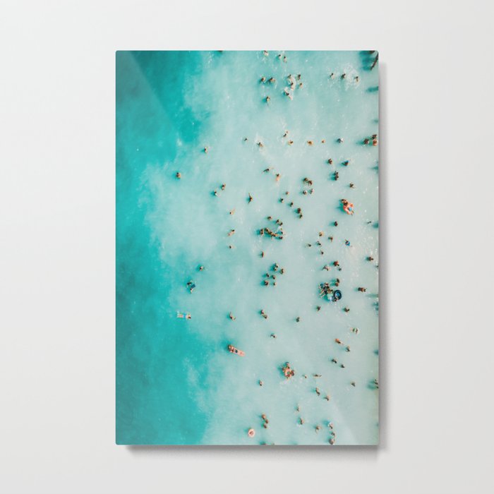 Beach Photography, Aerial Blue Ocean Print, Large Turquoise Ocean Poster, Coastal Wall Art, Beach Metal Print