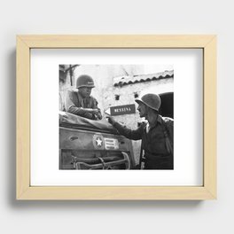 General Patton In Sicily Recessed Framed Print