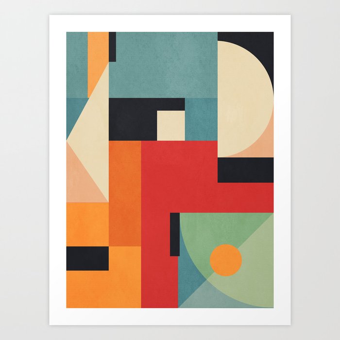Colorful Geometric Abstract Art 7 Art Print by Gaite Society6