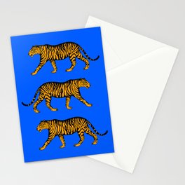 Tigers (Cobalt and Marigold) Stationery Card