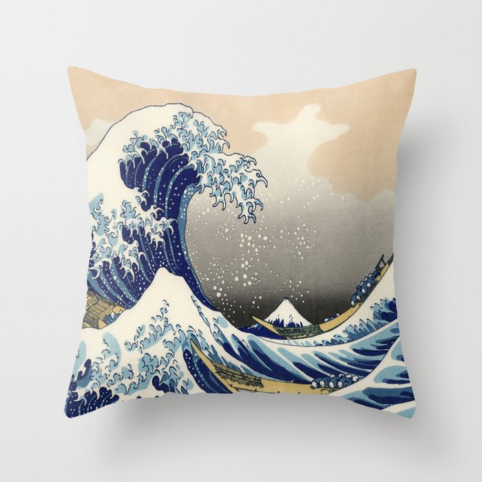 Great Wave Throw Pillow