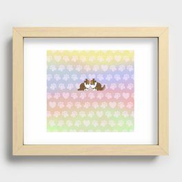 Frod0 The Sheltie: Wendy & Frod0 colors Recessed Framed Print