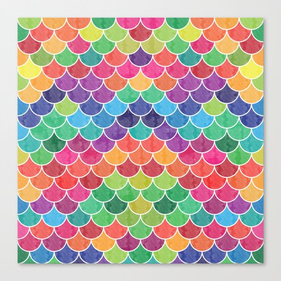 Watercolor Lovely Pattern VVXVI Canvas Print