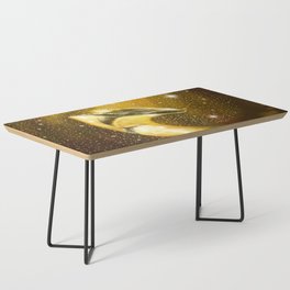 starry whale in golden space Coffee Table