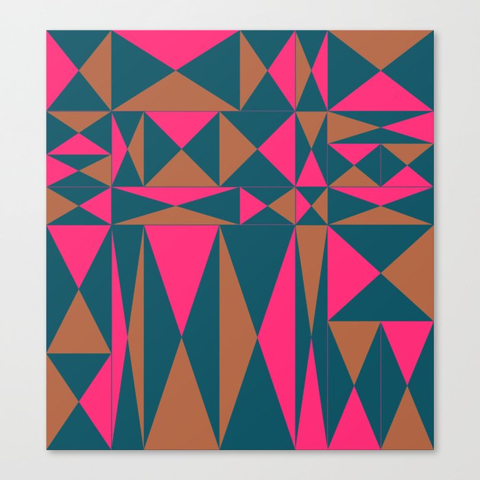 Abstraction_GEOMETRIC_TRIANGLE_MERRY_POP_ART_PATTERN_1130A Canvas Print