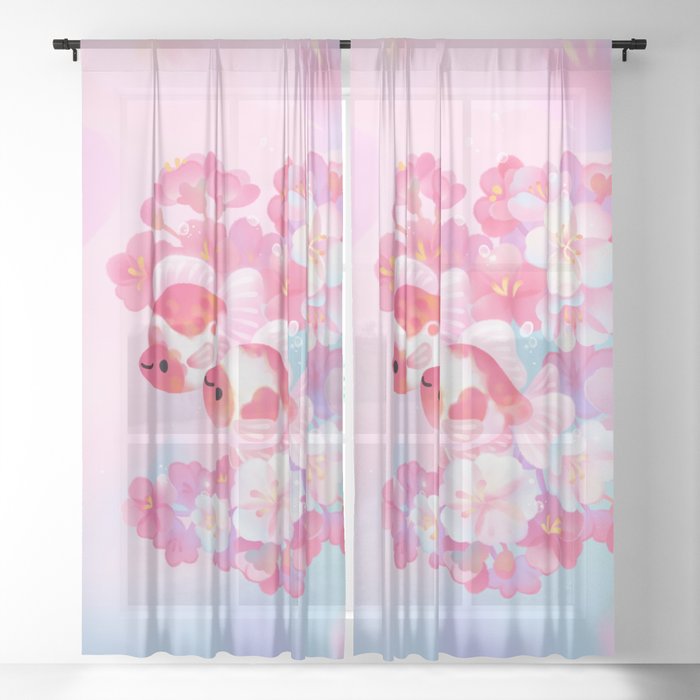 Sakura Ryukin Sheer Curtain