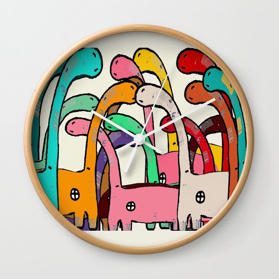 Dino Disco Wall Clock