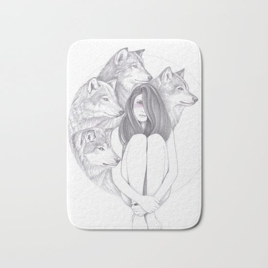 Company Of Wolves Bath Mat