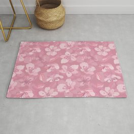 Boho Pink Floral Area & Throw Rug