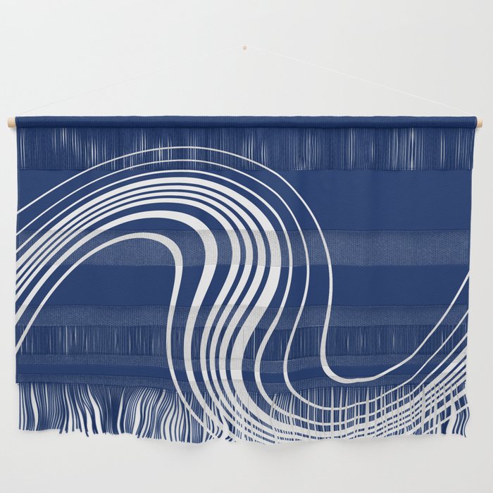 Simple Swirl - Blue and White Wall Hanging