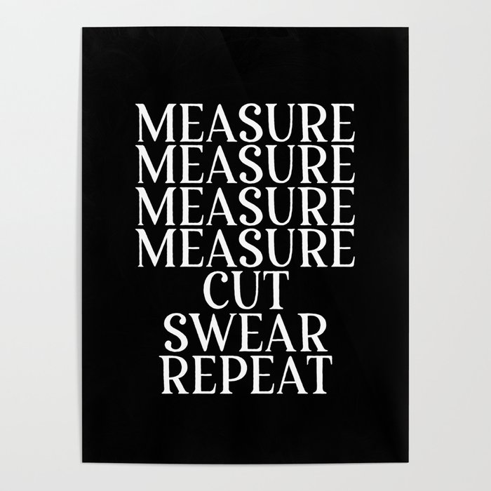 Woodworking many measure Poster