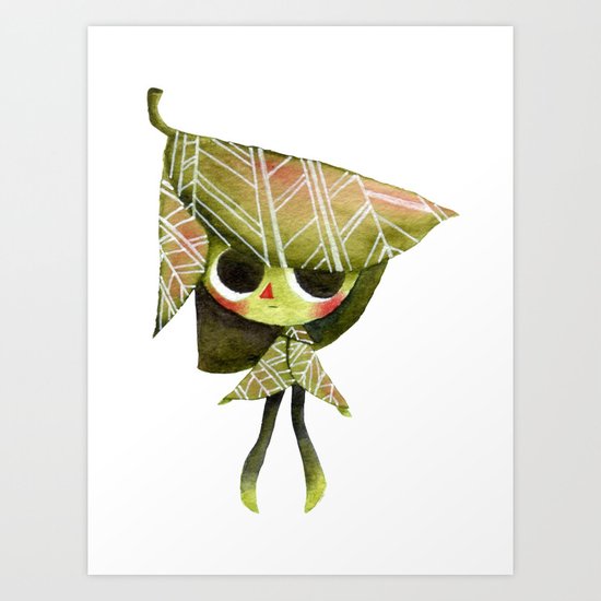 Leaf Girl Art Print