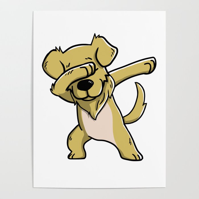 Dabbing Golden Retriever Dog Dab Dance Poster By Barktrends Society6