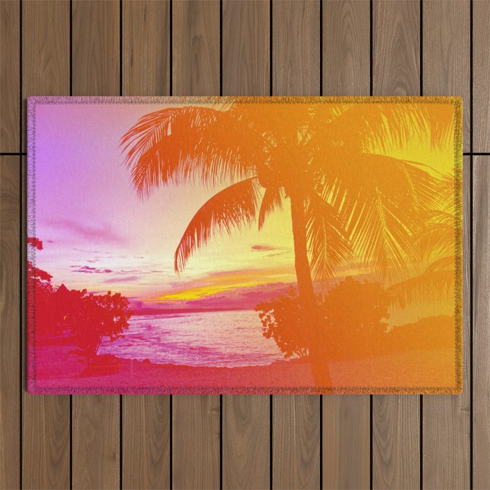 Tropical Dreamsicle Outdoor Rug