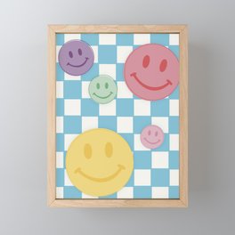 smiley picnic Framed Mini Art Print