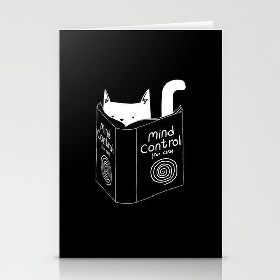 Mind Control 4 Cats Stationery Cards