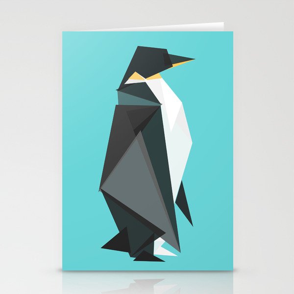 Fractal geometric emperor penguin Stationery Cards