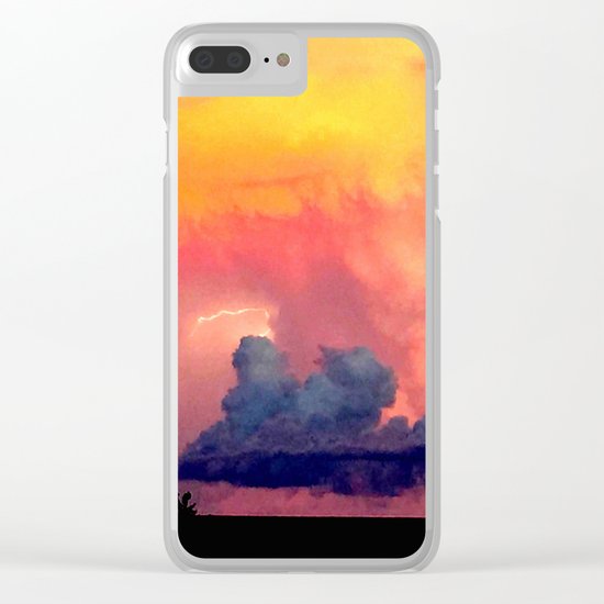 Lightning over Madison Clear iPhone Case