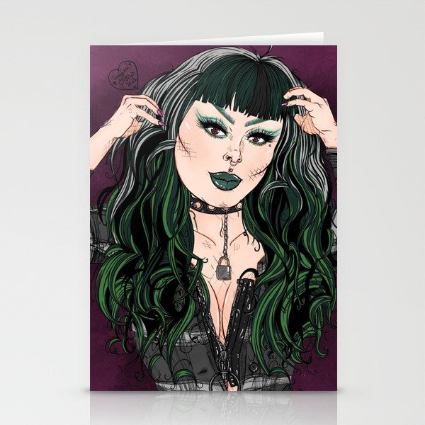 Green Queen Stationery Cards