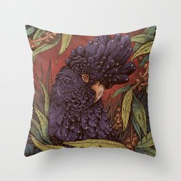 Black Cockatoo Throw Pillow