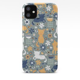 Cat Garden iPhone Case | Catladygift, Floral, Insect, Cute, Ladybug, Bee, Bug, Flower, Spring, Tulip 