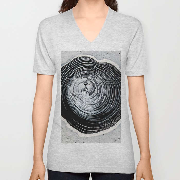 The Hole (Black and White) V Neck T Shirt