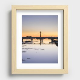 Sunset Badajoz - Bridge Colors Recessed Framed Print