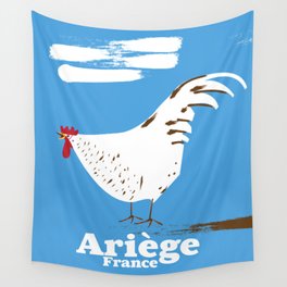 Ariège France vintage travel poster. Wall Tapestry